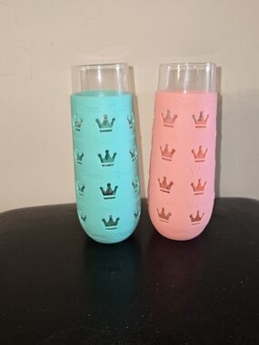 IZZY & LIV Champagne Flute - Pink And Teal